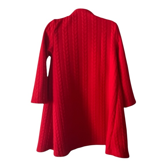 Elegant Red and White Girl’s Dress with matching Coat with Bow Detail Size 6X - Picture 7 of 10